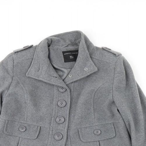 Dorothy Perkins Womens Grey   Jacket Coat Size 12