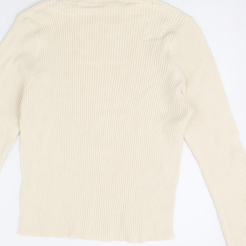 M&s Womens Ivory   Pullover Jumper Size 20