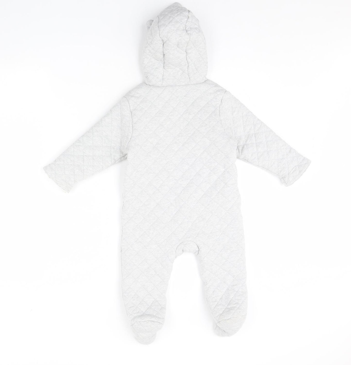 John Lewis Baby Grey   Babygrow One-Piece Size 9-12 Months