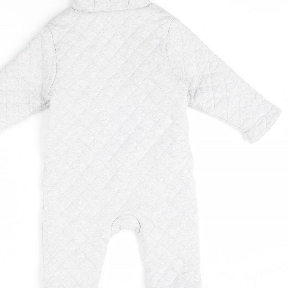 John Lewis Baby Grey   Babygrow One-Piece Size 9-12 Months