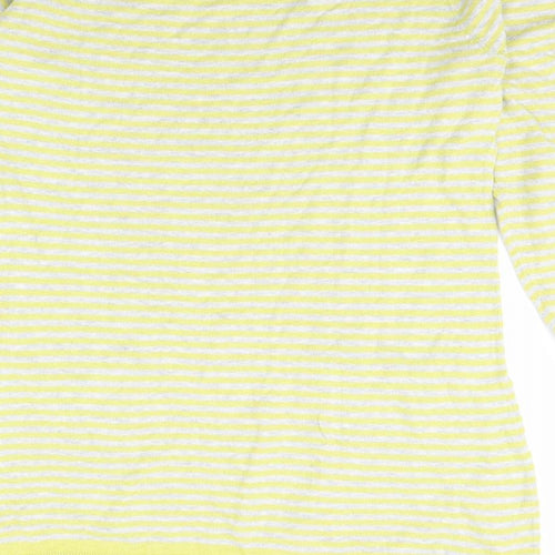 Lilly & me Womens Yellow Striped  Pullover Jumper Size 12