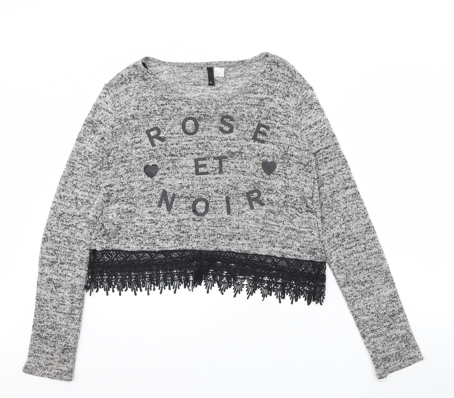 H&M Womens Grey   Pullover Jumper Size L