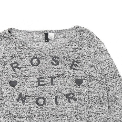 H&M Womens Grey   Pullover Jumper Size L