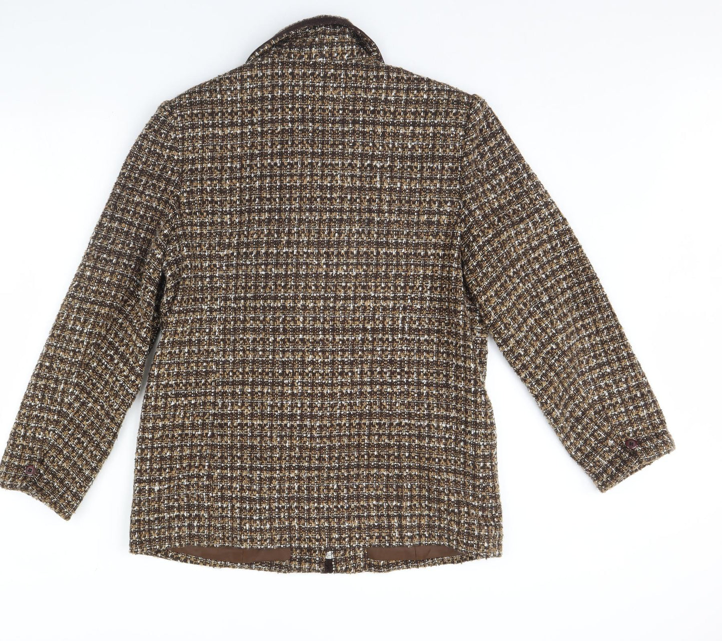 Oscar B Womens Brown Herringbone  Jacket  Size 14