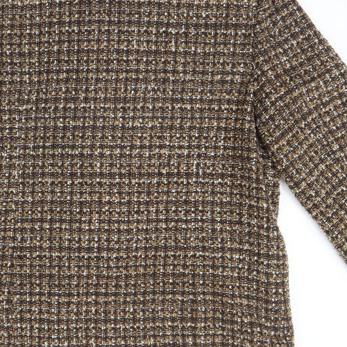 Oscar B Womens Brown Herringbone  Jacket  Size 14