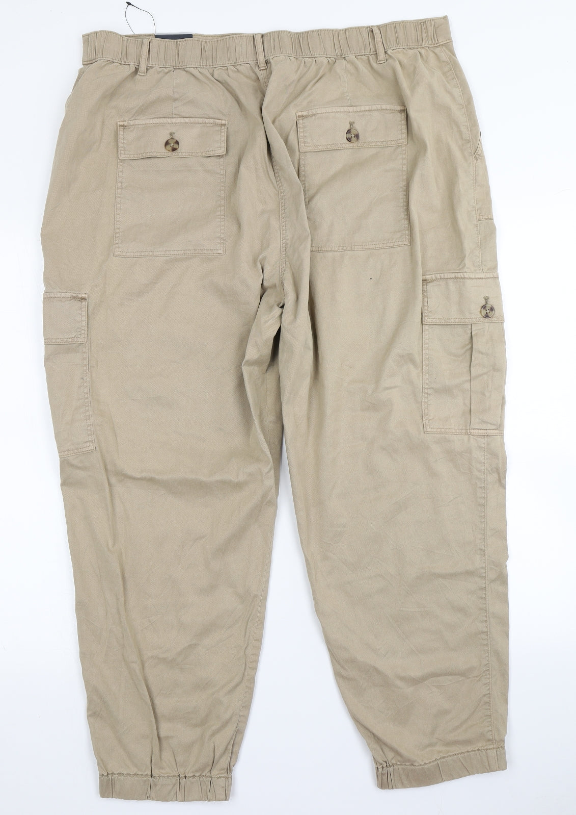 M&S Collection Womens Brown   Cargo Trousers Size 20 L25 in