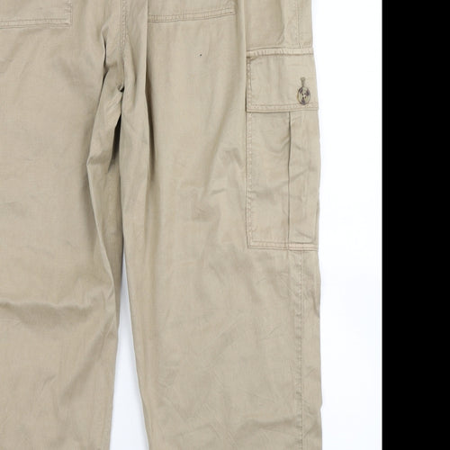 M&S Collection Womens Brown   Cargo Trousers Size 20 L25 in