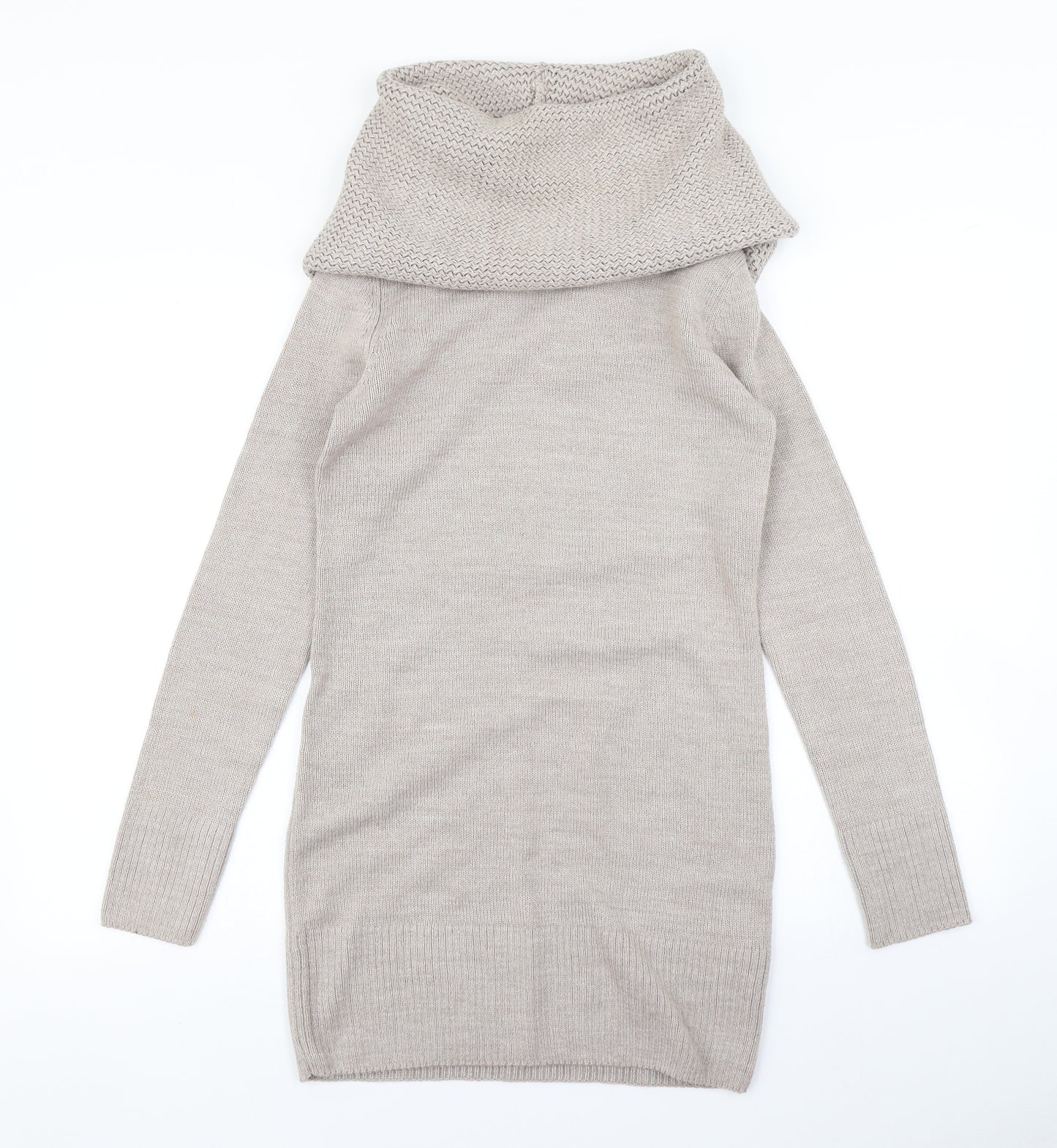 H&M Womens Brown  Knit Jumper Dress  Size S