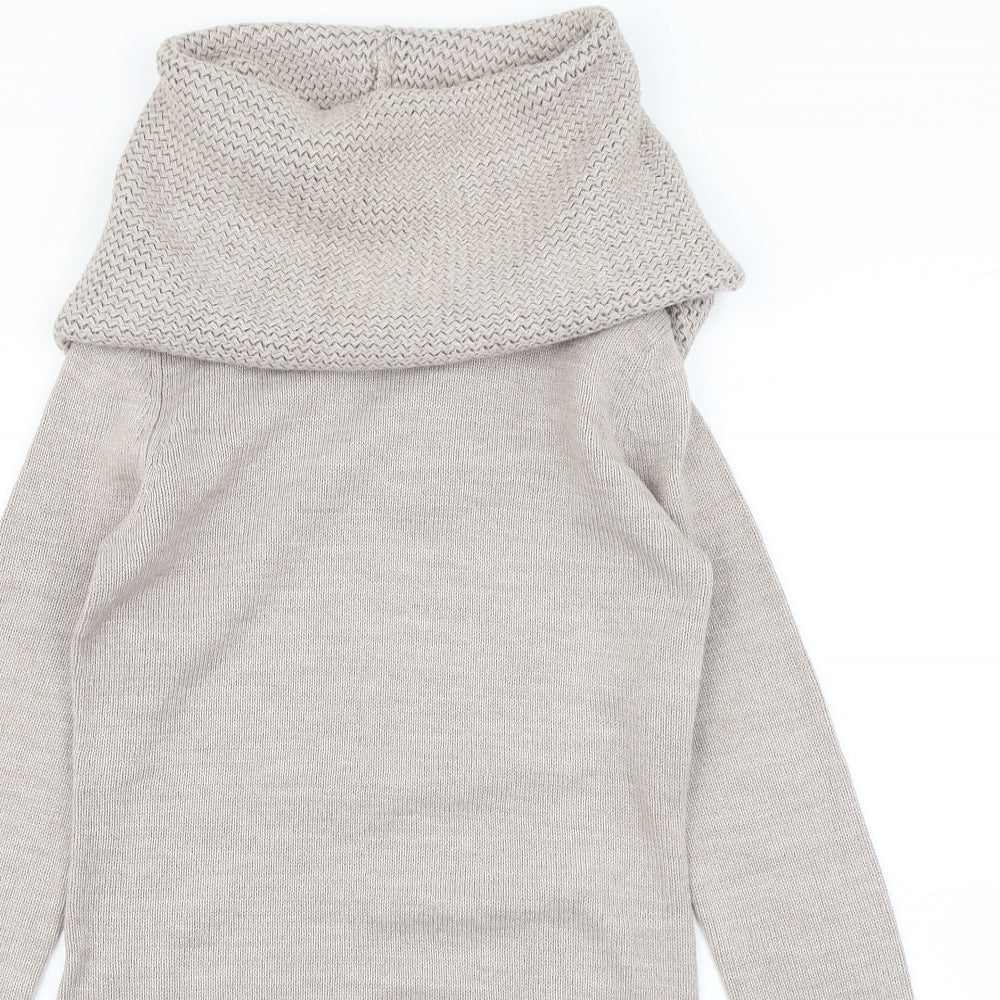 H&M Womens Brown  Knit Jumper Dress  Size S