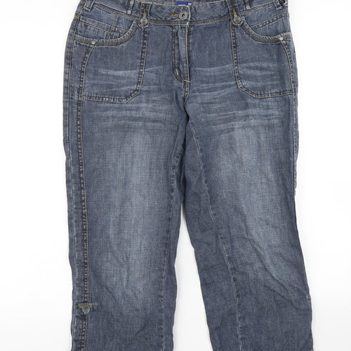 Cecil Mens Blue  Denim Cargo Shorts Size 30 in