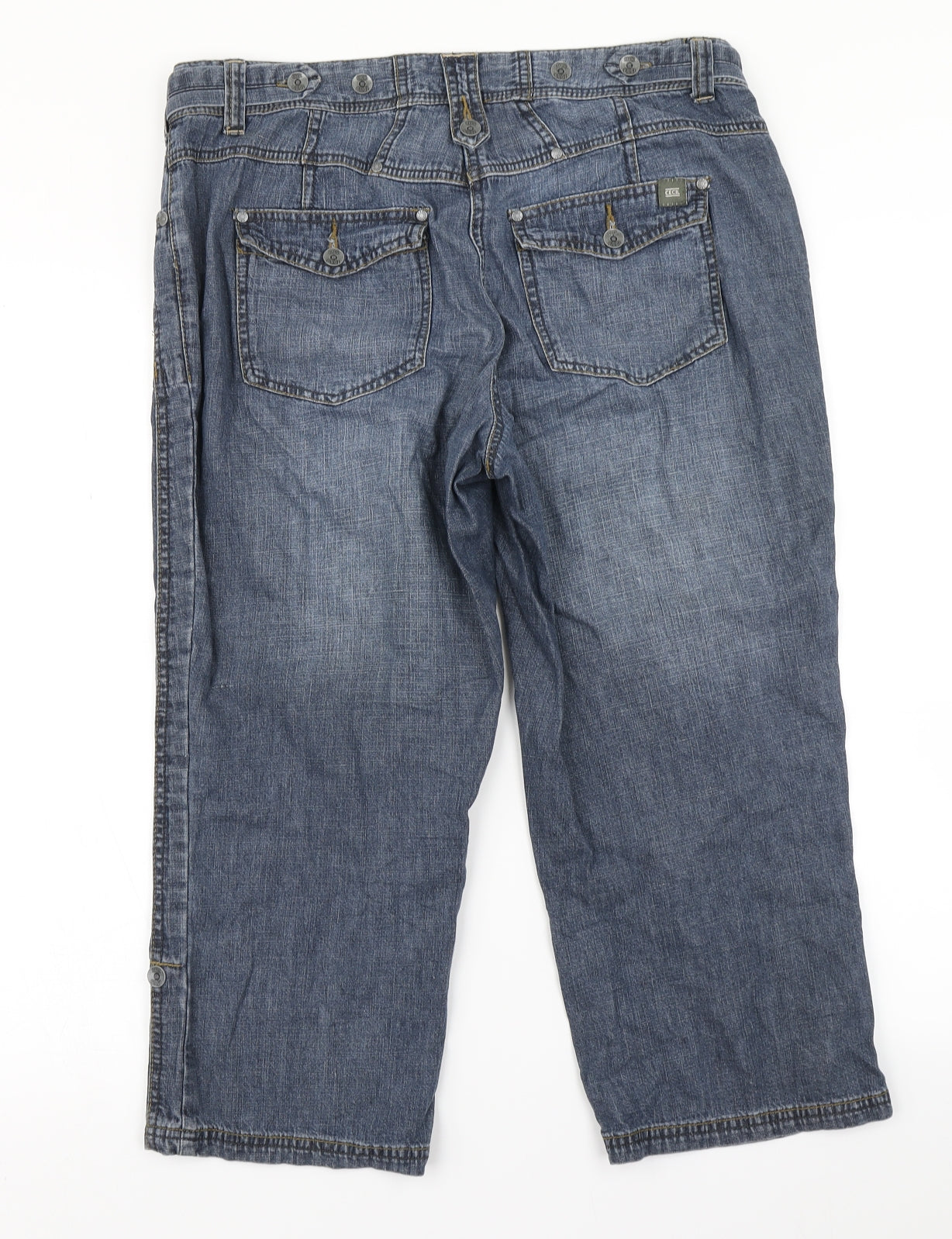 Cecil Mens Blue  Denim Cargo Shorts Size 30 in
