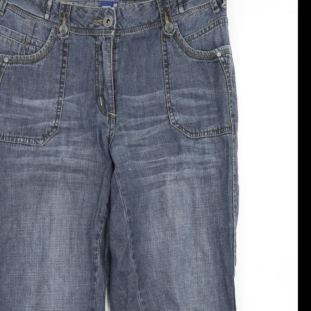 Cecil Mens Blue  Denim Cargo Shorts Size 30 in