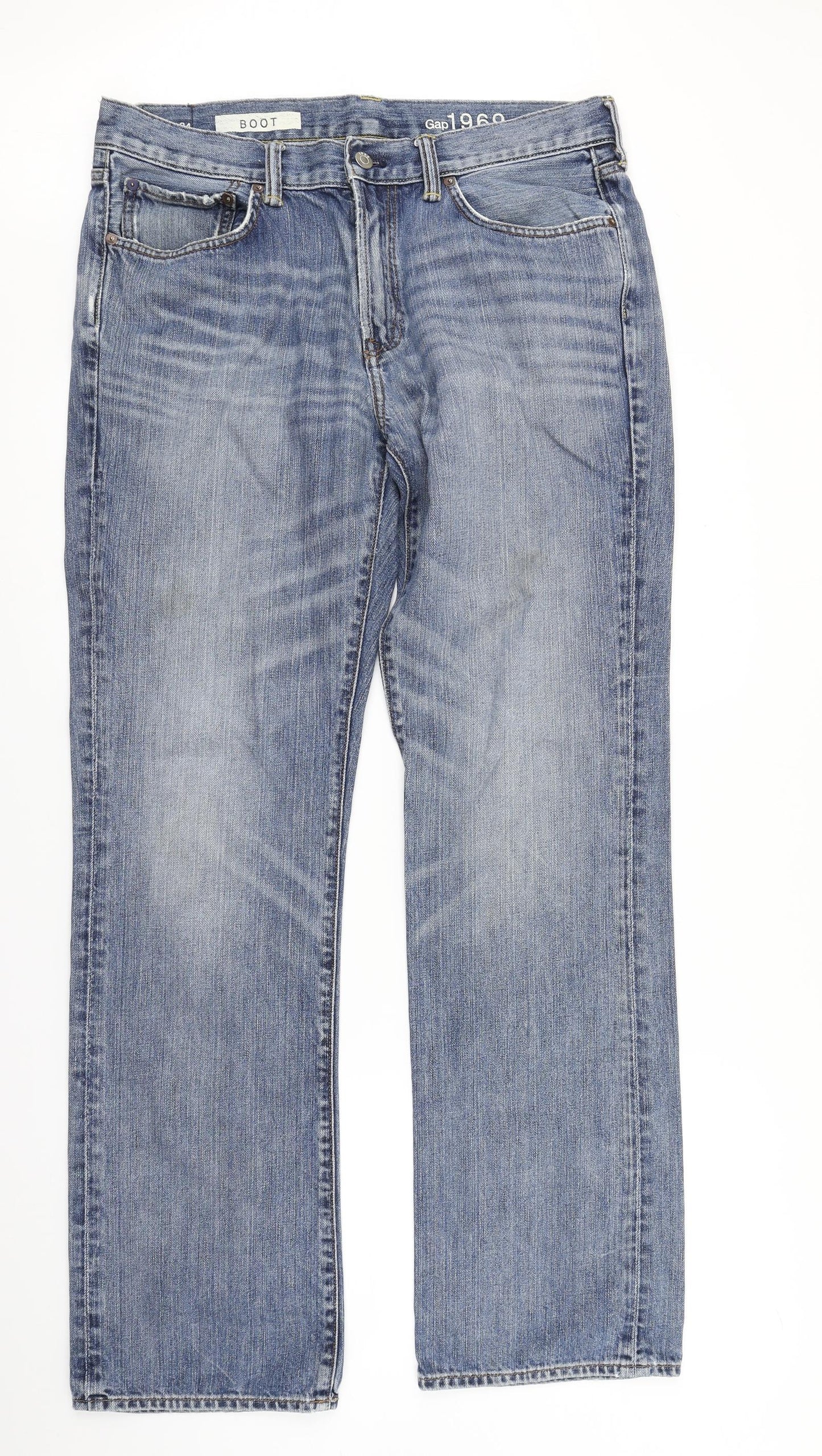 Gap Mens Blue  Denim Bootcut Jeans Size 34 in L34 in