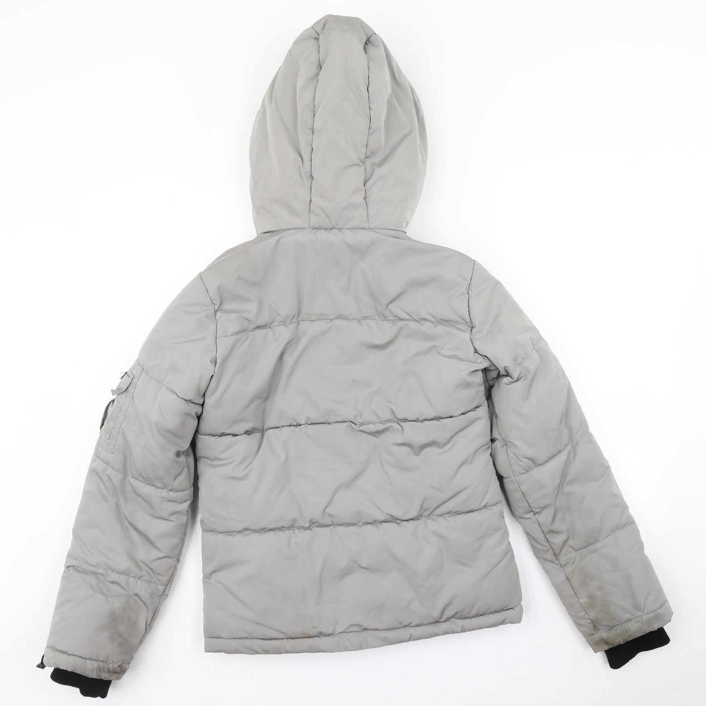New Look Womens Grey   Parka Coat Size 6