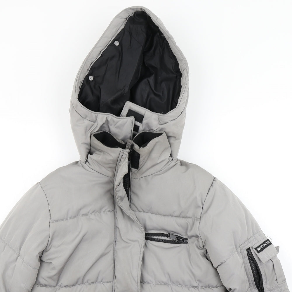 New Look Womens Grey   Parka Coat Size 6