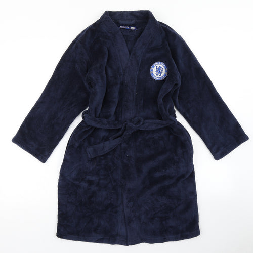 Chelsea Boys Blue Solid Fleece  Robe Size 8-9 Years  - Chelsea FC