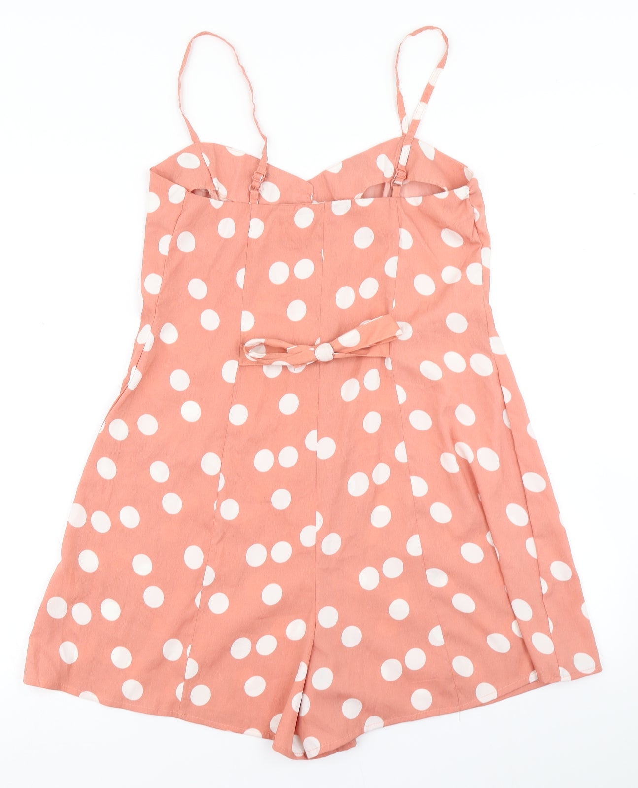 Primark Womens Pink Polka Dot  Playsuit One-Piece Size 12