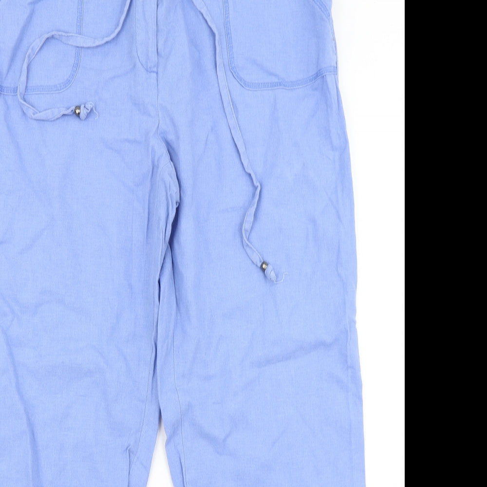 Papaya Womens Blue   Cargo Trousers Size 14 L25 in