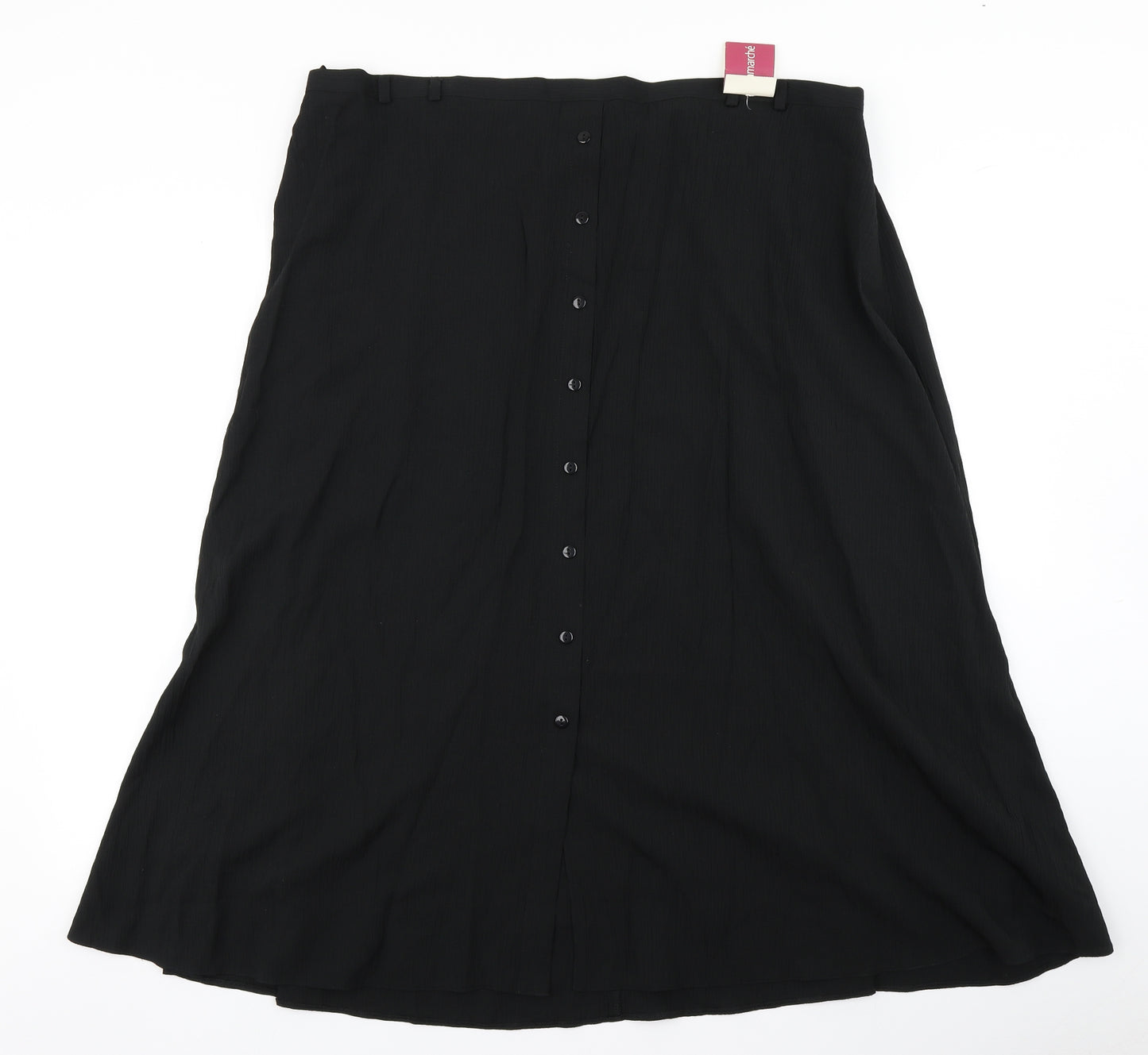 Bonmarché Womens Black   A-Line Skirt Size 22