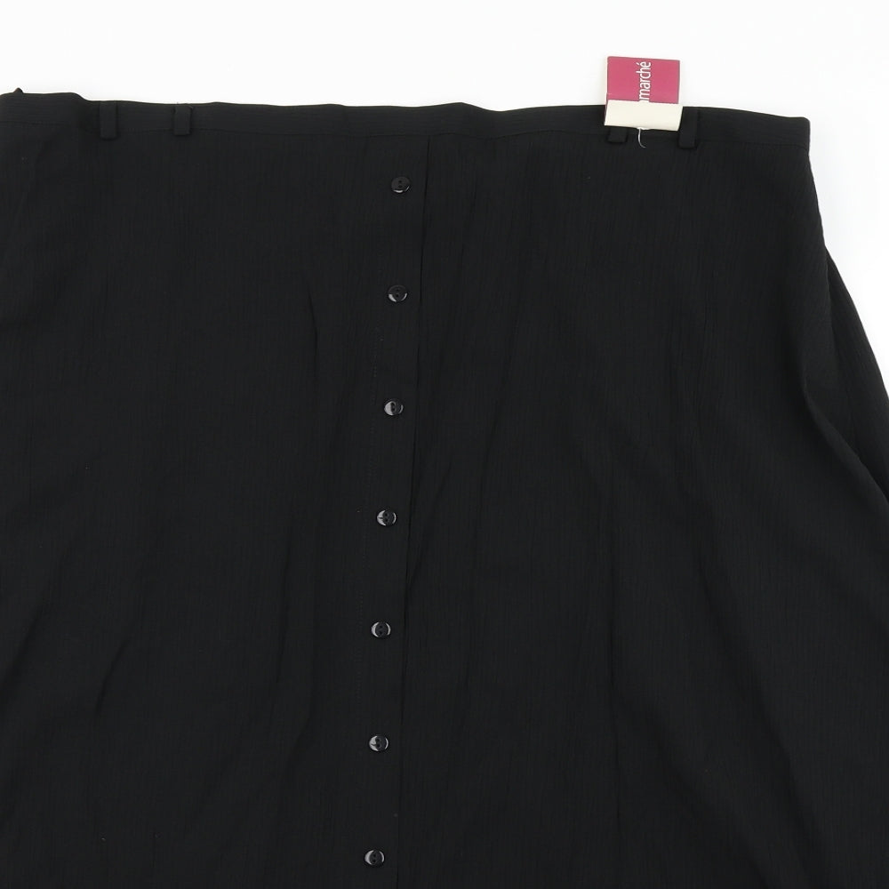 Bonmarché Womens Black   A-Line Skirt Size 22