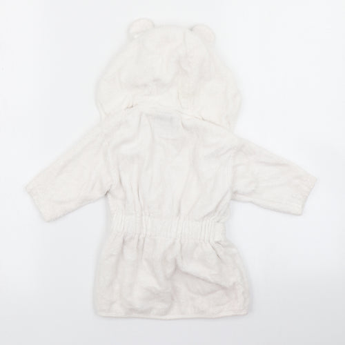 V by Very Girls White Solid  Kaftan Robe Size 3-6 Months