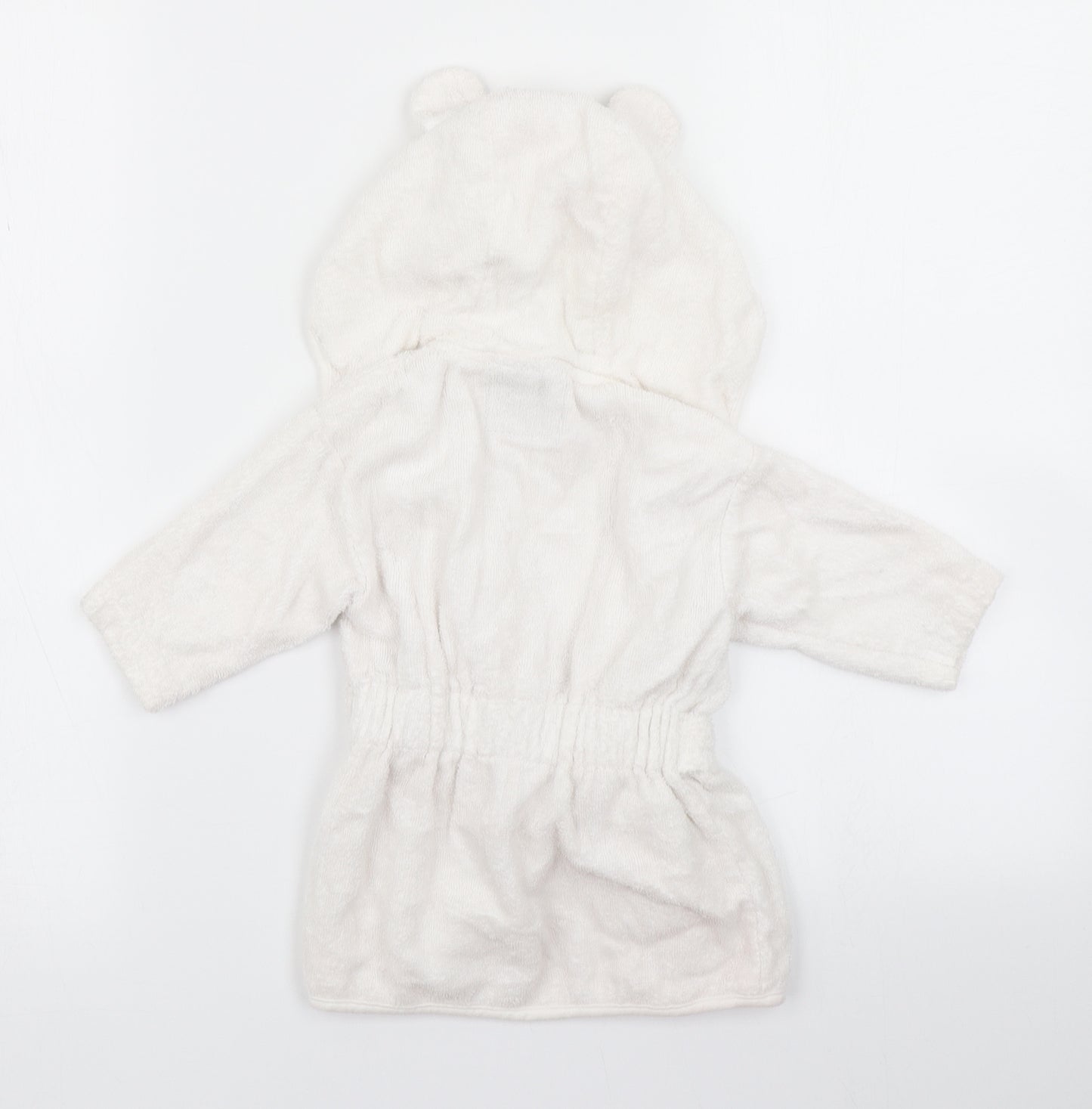 V by Very Girls White Solid  Kaftan Robe Size 3-6 Months