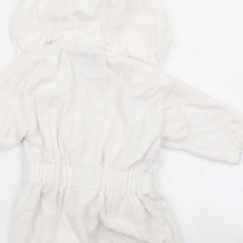 V by Very Girls White Solid  Kaftan Robe Size 3-6 Months