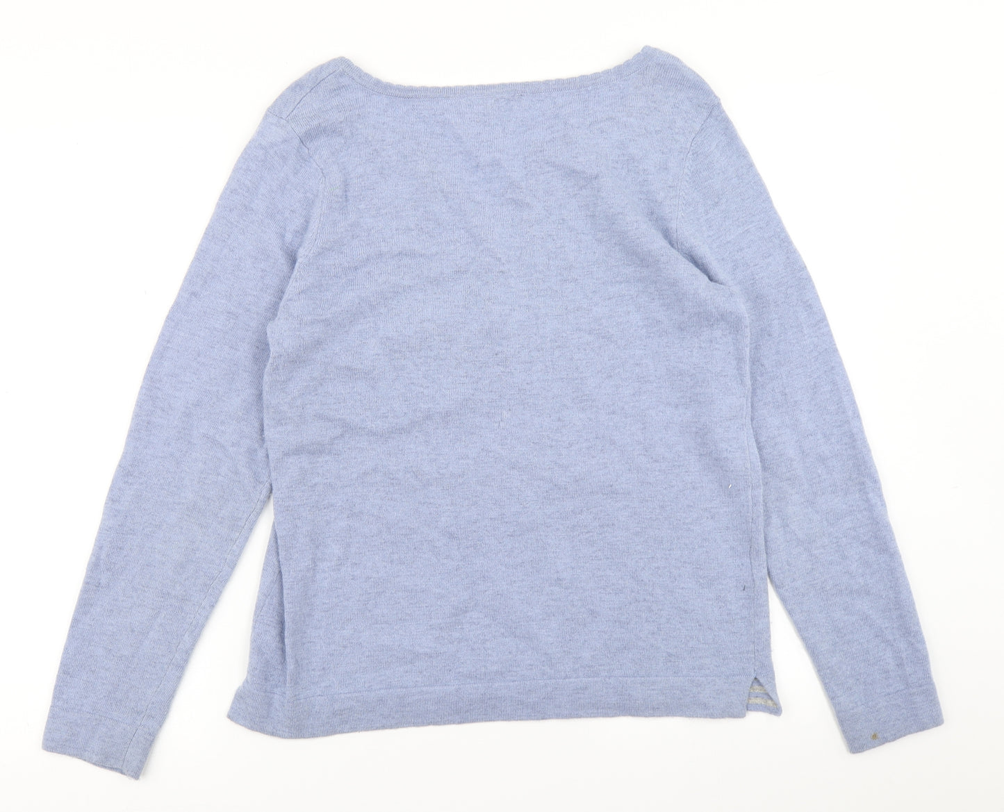 Laura Ashley Womens Blue  Knit Pullover Jumper Size 12