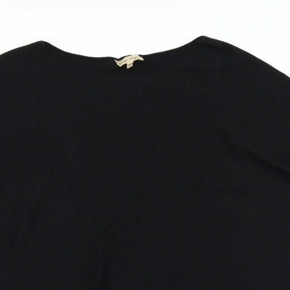 Phase Eight Womens Black  Knit Basic T-Shirt Size S