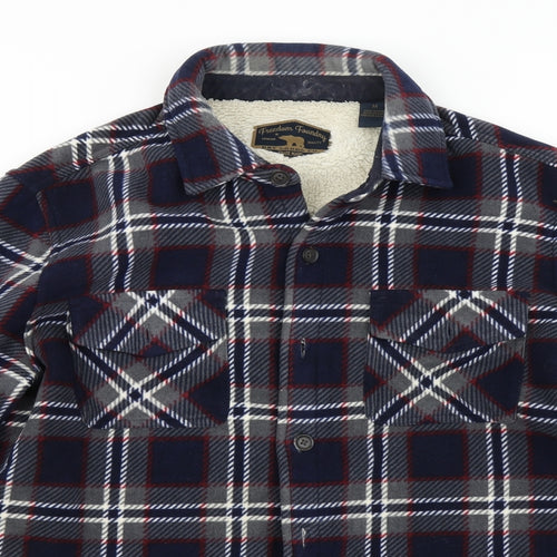Freedom Foundry Mens Blue Plaid   Button-Up Size M
