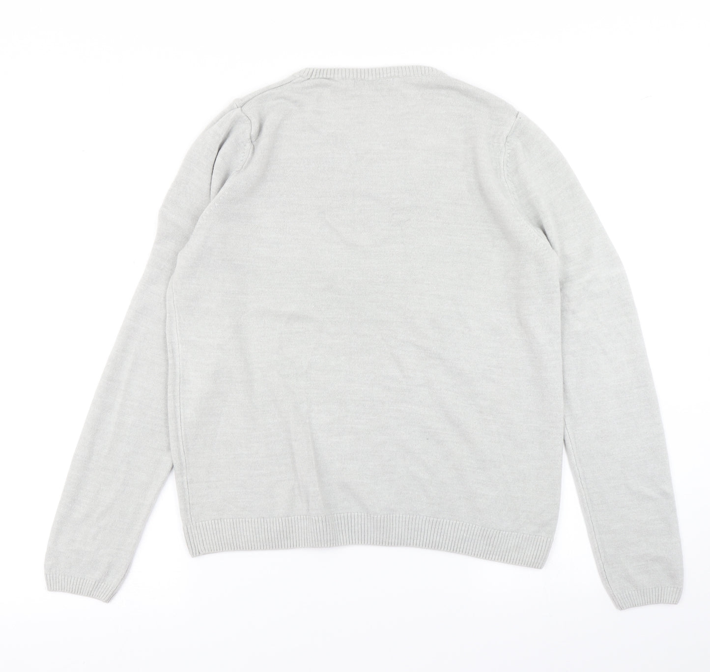 Classic Womens Grey  Knit Pullover Jumper Size 14