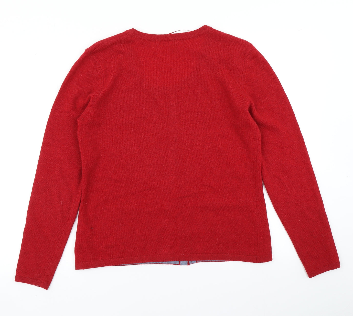 Seasalt Womens Red  Knit Cardigan Jumper Size 14