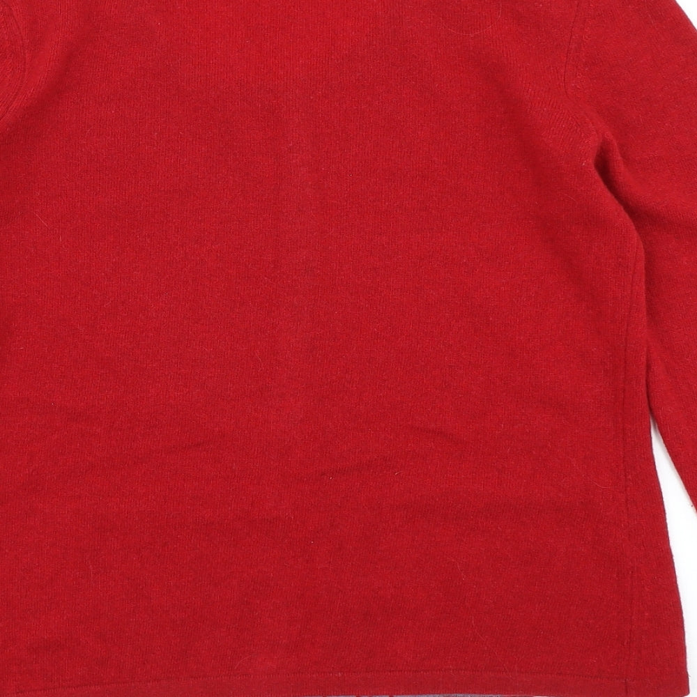 Seasalt Womens Red  Knit Cardigan Jumper Size 14