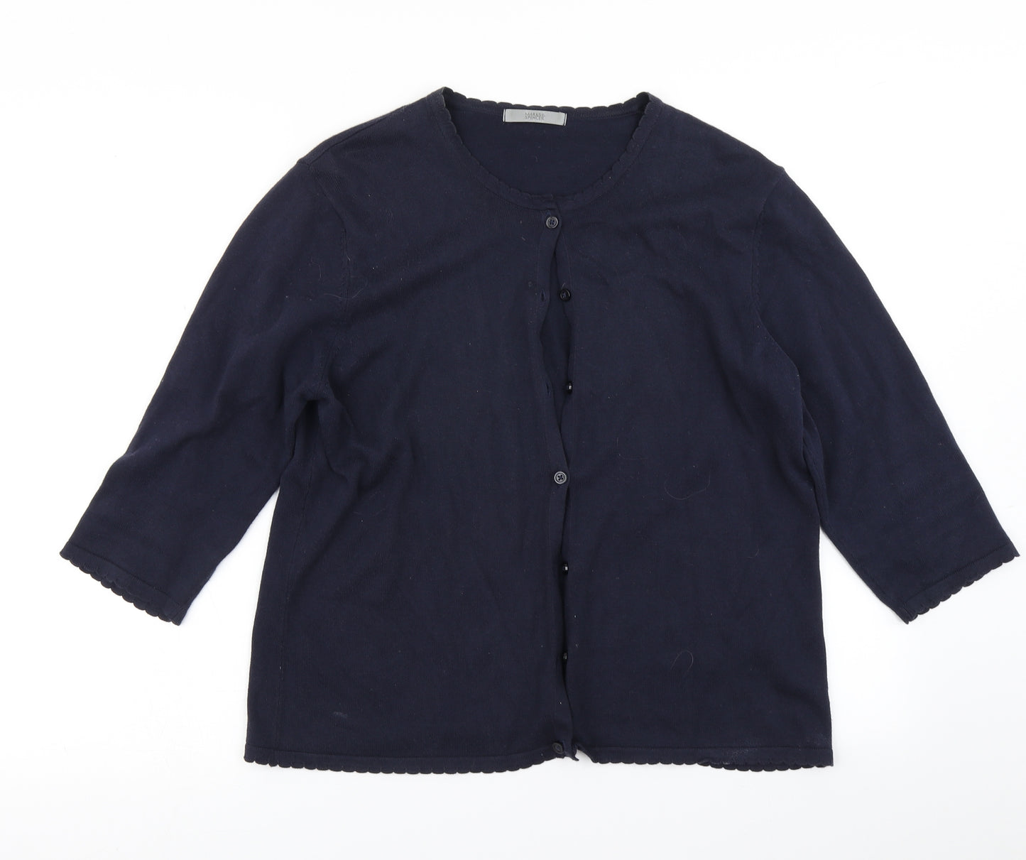 Marks & Spencer Womens Blue  Knit Cardigan Jumper Size 14