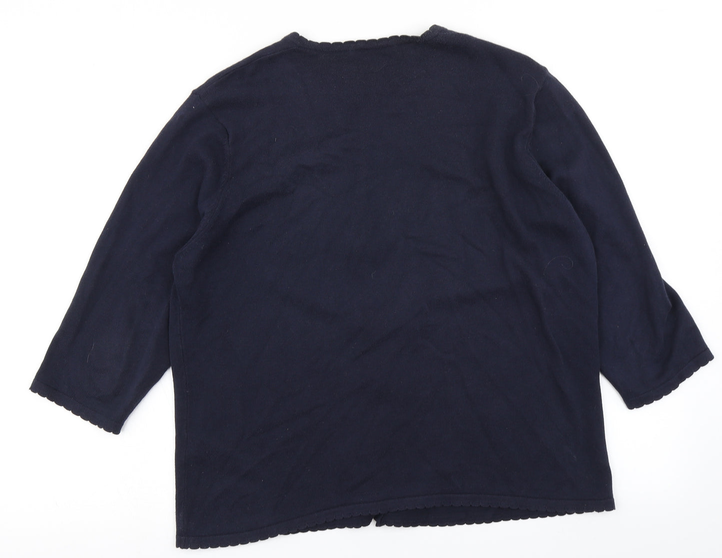 Marks & Spencer Womens Blue  Knit Cardigan Jumper Size 14