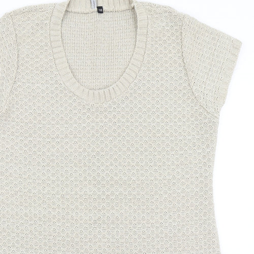Fashion Essentials Womens Beige  Knit Pullover Jumper Size 18