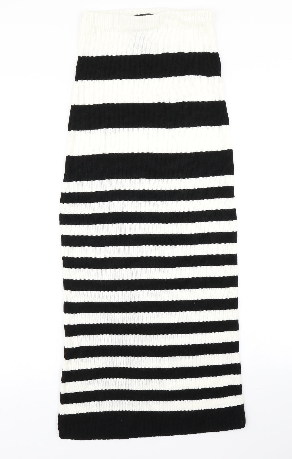 Figaro Womens White Striped Knit Bandage Skirt Size 10