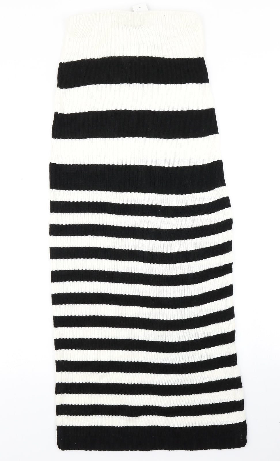 Figaro Womens White Striped Knit Bandage Skirt Size 10