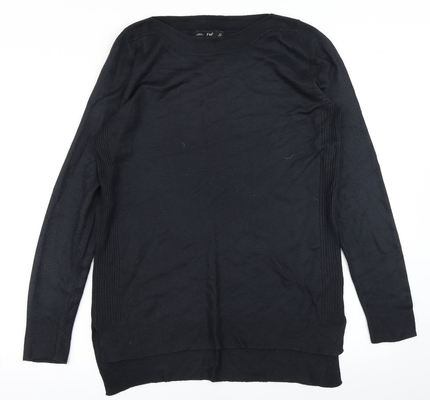 F&F Womens Blue  Knit Pullover Jumper Size 8