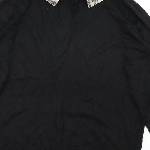 F&F Womens Black  Knit Pullover Jumper Size 8