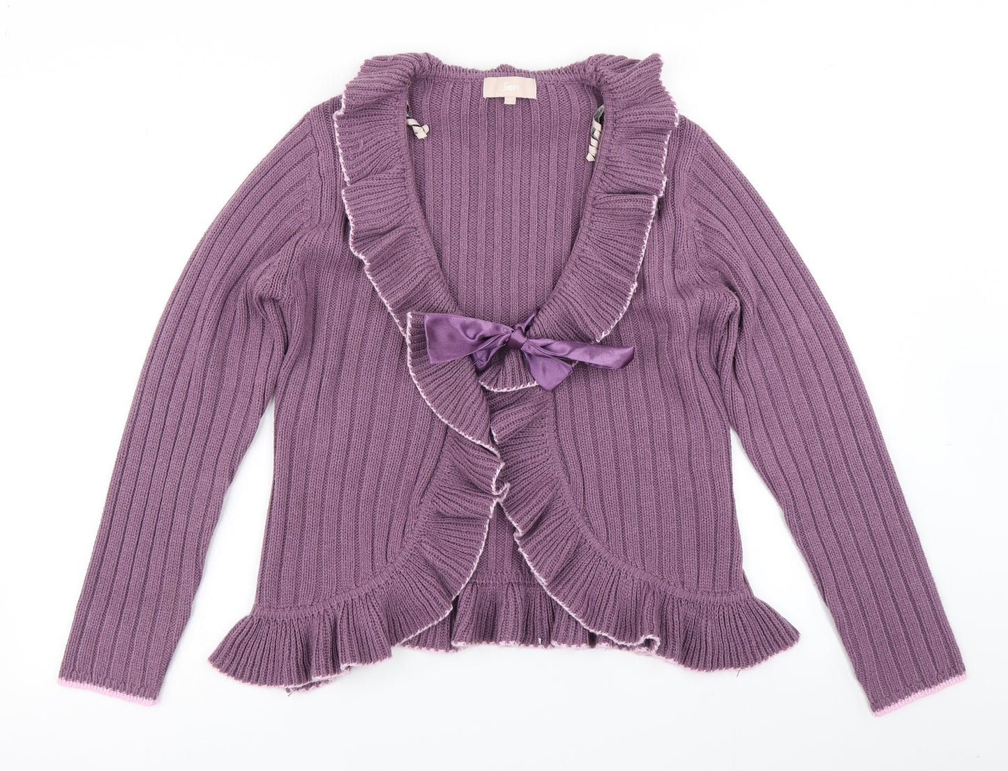 Soon Womens Purple  Knit Cardigan Jumper Size 16