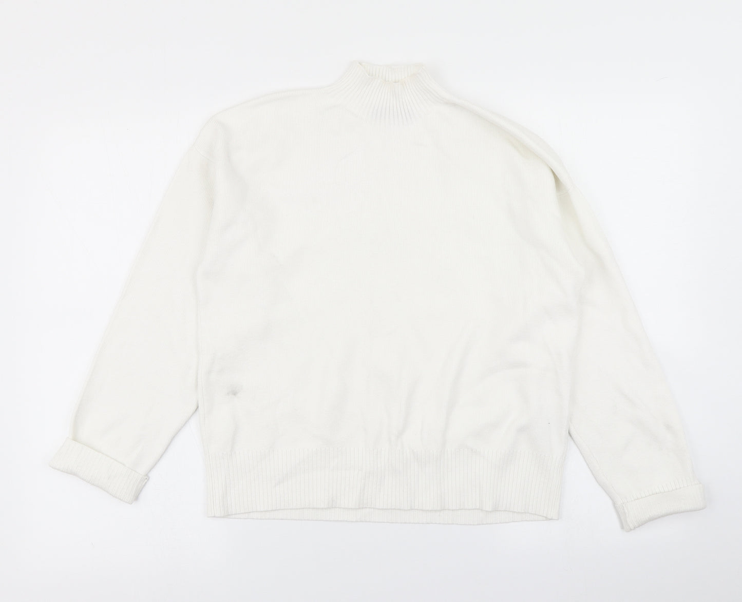 F&F Womens White  Knit Pullover Jumper Size 10