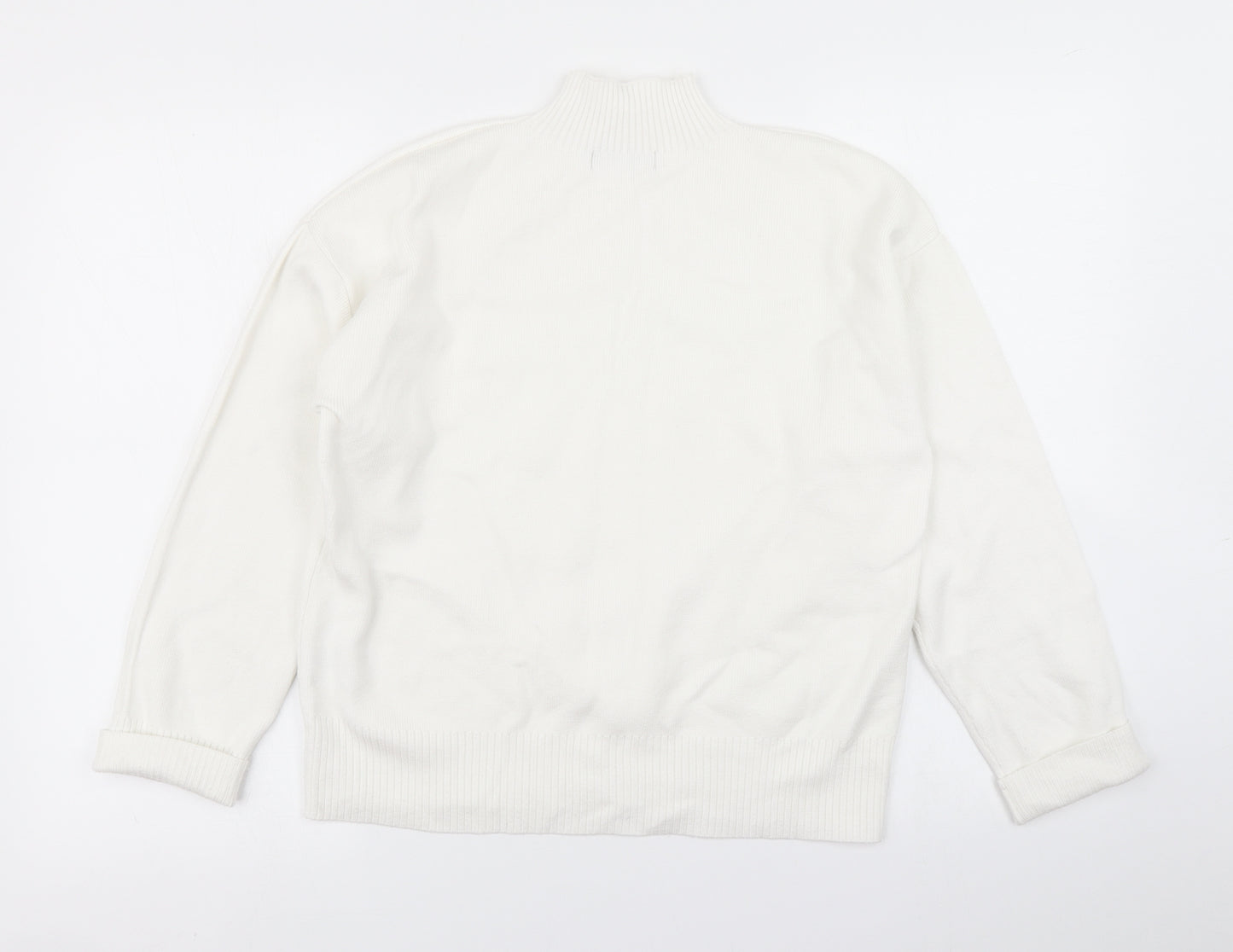 F&F Womens White  Knit Pullover Jumper Size 10