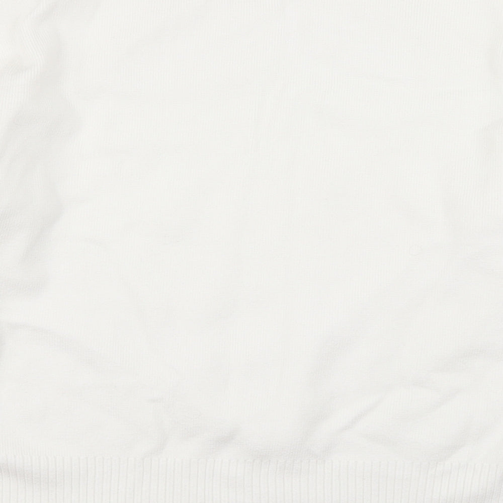 F&F Womens White  Knit Pullover Jumper Size 10