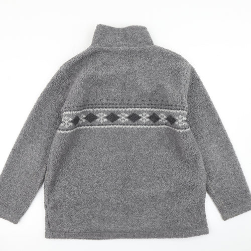 MX Mens Grey  Fleece Pullover Sweatshirt Size S