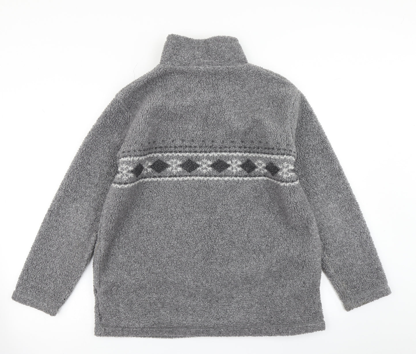 MX Mens Grey  Fleece Pullover Sweatshirt Size S
