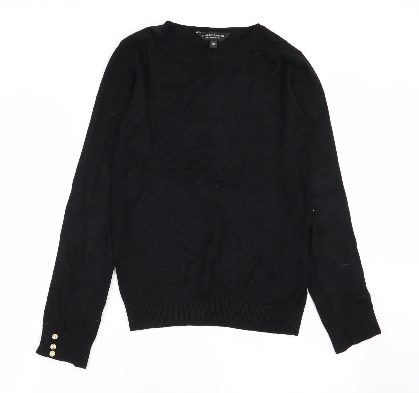 Dorothy Perkins Womens Black   Pullover Jumper Size 8