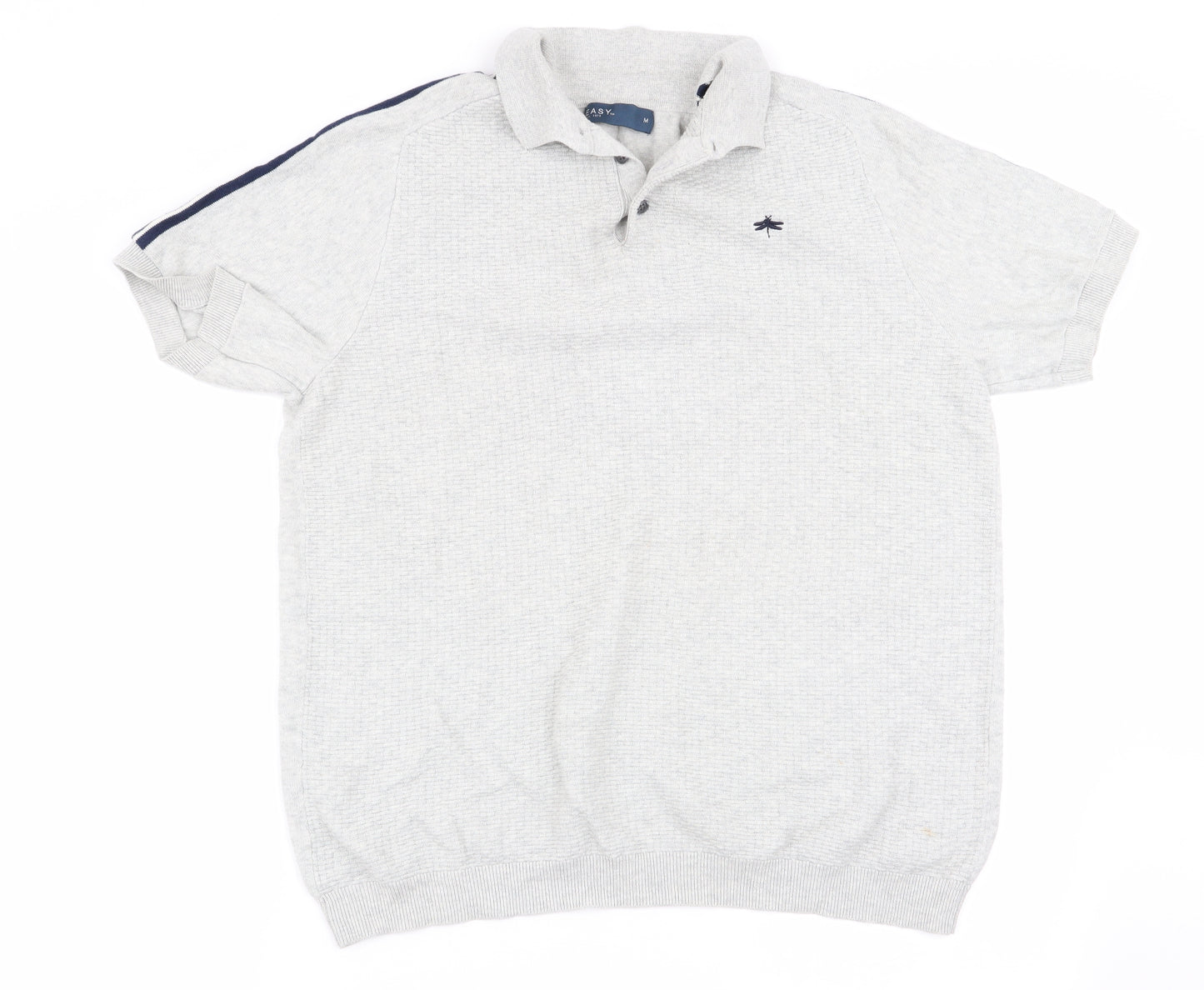Easy Mens Grey    Polo Size M