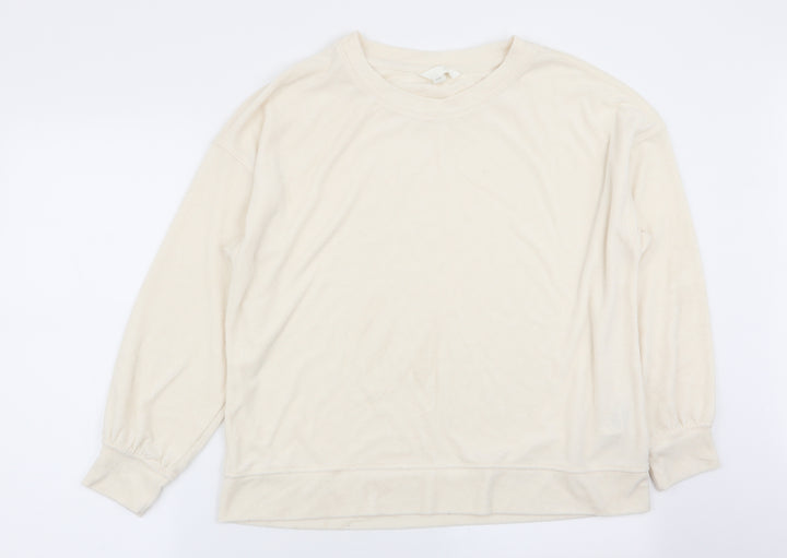 H&M Womens Ivory Pullover Jumper Size 8