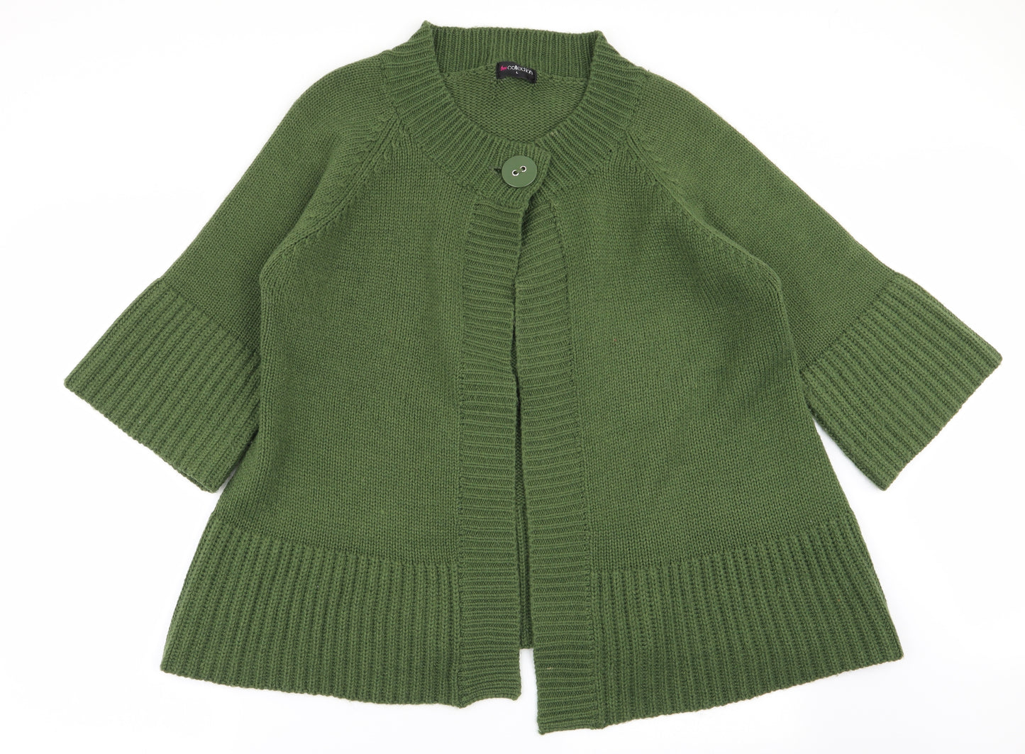 bm Collection Womens Green   Cardigan Jumper Size L